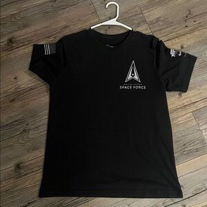 Space Force Emblem Black Tee